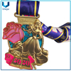 Venta al por mayor de fábrica, eventos deportivos personalizados Taekwondo Medalla de Premio, Aleación de zinc Logo 3D Marathon Medal With Lanyard