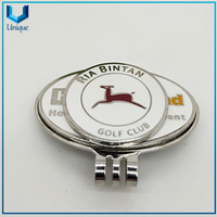 Accesorios de golf de alta calidad, marca de balanceo de esmalte duro con logotipo + marcador de bola en conjunto, personalice Clip de Cap de Metal de Golf de Cloisonne de Cloisonne +