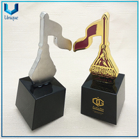 Trofeo de la bandera de Qatar para la celebración del Día National, personalice el trofeo de la medalla 3D de la aleación de zinc para la copa de premio, la fábrica de la medalla de China