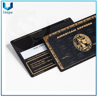 Tarjeta de visita de metal negro de acero inoxidable personalizado, tarjeta de membresía de metal, tarjetas de crédito de visa de metal en blanco con rayas magnéticas